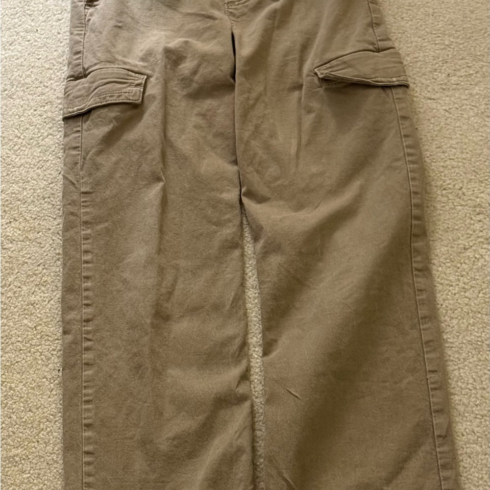 Wrangler Tan Cargo Pants Durable Cotton Twill